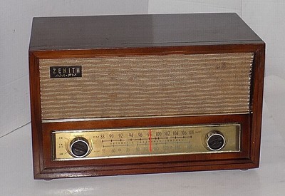 vintage zenith am fm tube radio